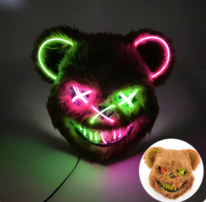 Masque Sanglant Ourson Lumière LED