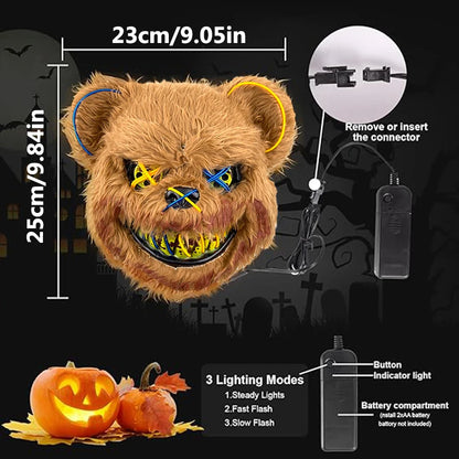 Masque Sanglant Ourson Lumière LED
