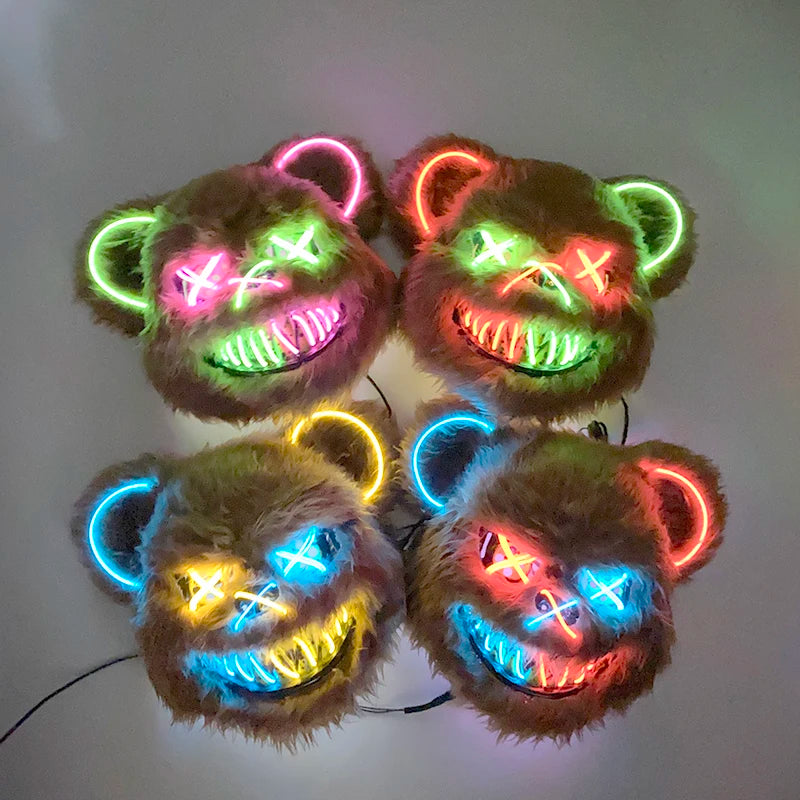 Masque Sanglant Ourson Lumière LED
